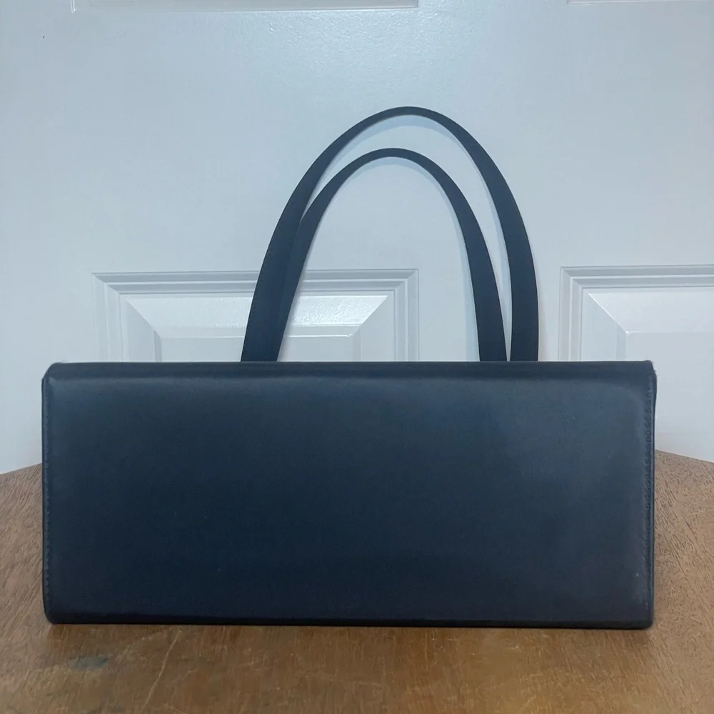 Kate Spade Black Structured Tote Bag | Classic Y2K Minimalist Handbag
